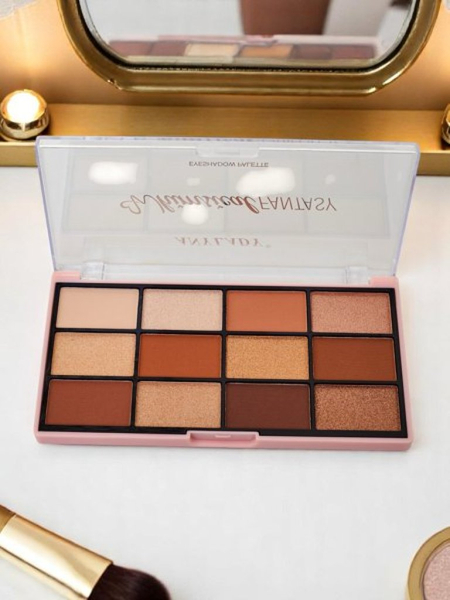 ANYLADY 12 ēnu palete ar spīdīgām un matētām tekstūrām Golden Chocolate Fudge