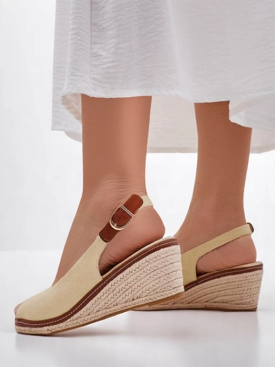 Royalfashion Women's wedge sandals open toe Tafenis