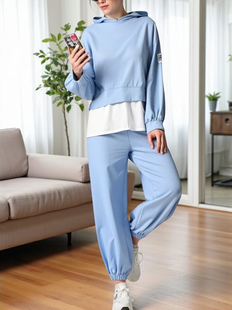 Royalfashion Женский хлопковый комплект с вставкой в виде рубашки