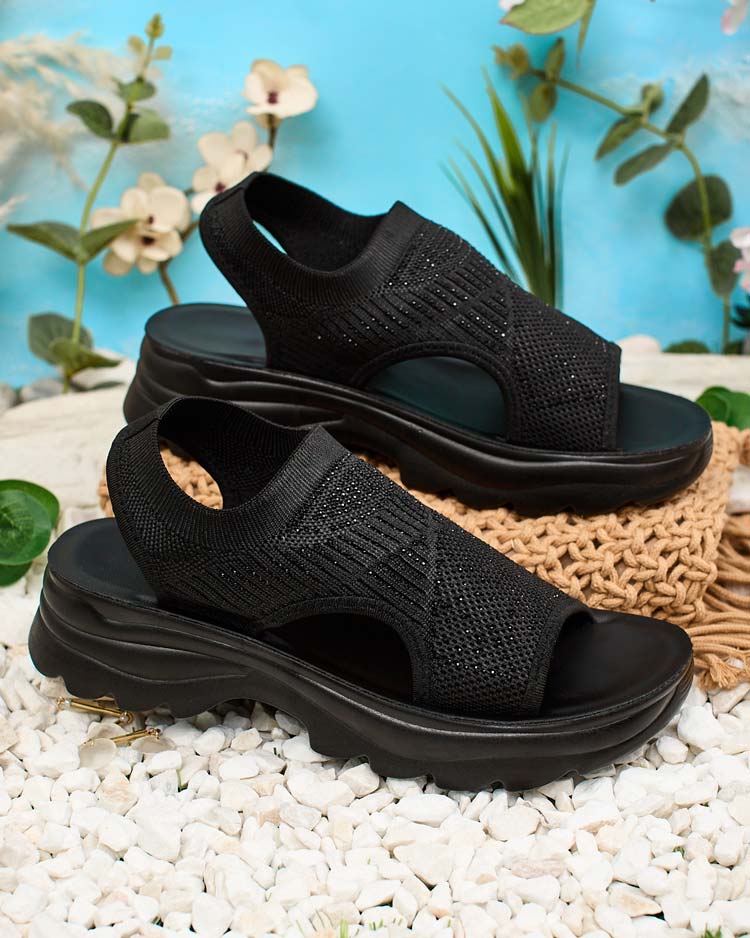 Royalfashion Женские сандалии с верхом и цирконами Alebin