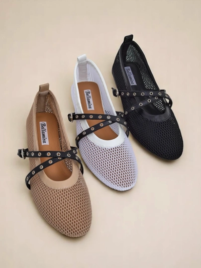 Royalfashion Women’s openwork ballerinas with a strap Evanne