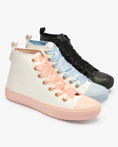 White-Pink Women's Sports Sneakers Macako- Footwear