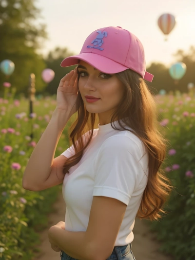 Royalfashion cepure ar zaķēna mirkšķa ielāpu