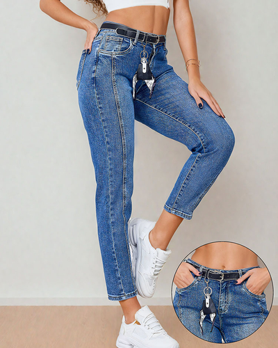 Royalfashion Women's denim boyfriend pants