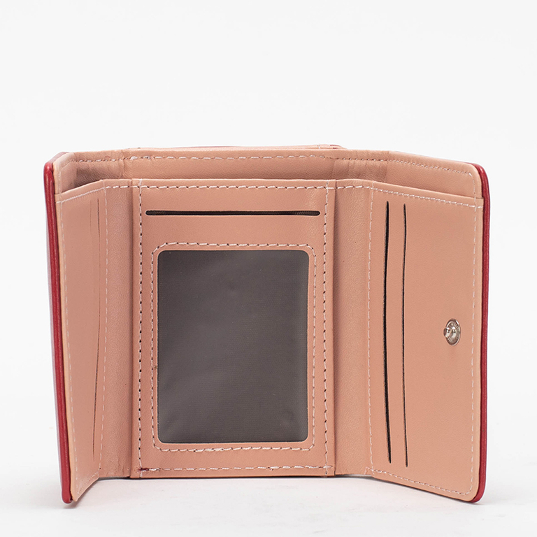 Sarkans mazs sieviešu maks ar ziediem - Aksesuāri