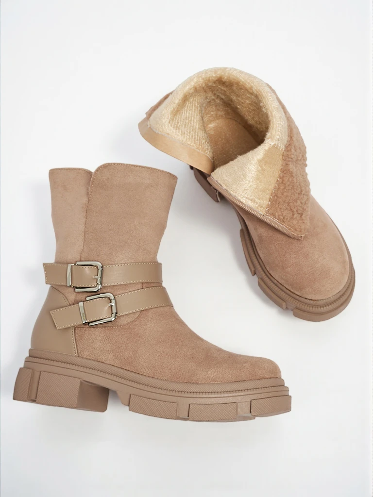 Wyższe botki kobiete eko zamszowe Callire