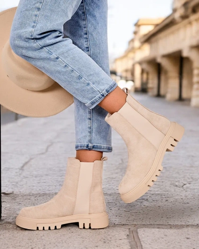 Royalfashion Eko- zamšādas sieviešu zābaki uz staba Amie