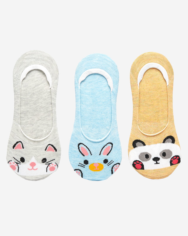 Multicolored women's 3-pack animal socks / pack - Underwear