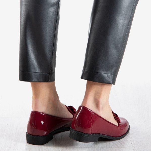 Red Holli varnished loafers for women - Footwear 1