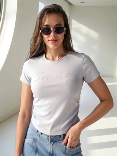 Royalfashion Women's Cotton Blouse with the inscription