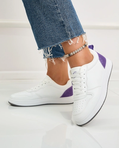 Royalfashion White and purple Colorburst Classics sports shoes