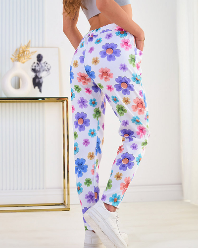 Royalfashion Women's floral fabric pants