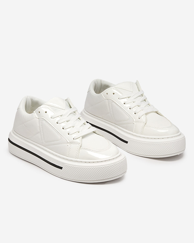Smaqo white women's sports sneakers - Footwear