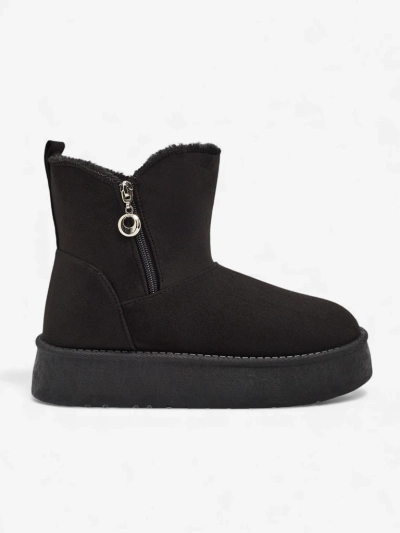 Aurora Women's Black Ecological Leather Winter Boots