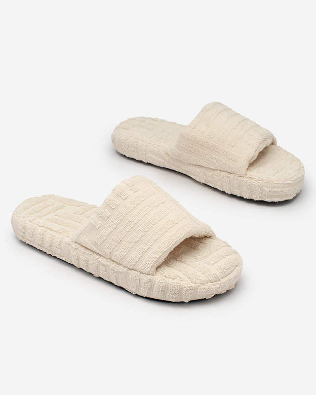 Royalfashion Bēšas krāsas sieviešu auduma čības Tylles