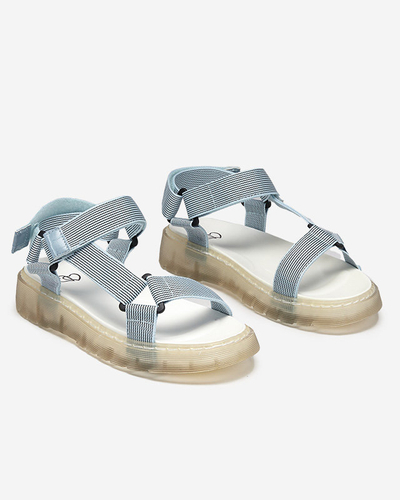 Blue women's Cinore velcro sandals - Footwear