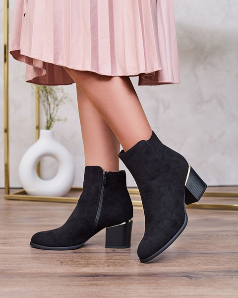 Royalfashion Black women's low stiletto boots Traestra