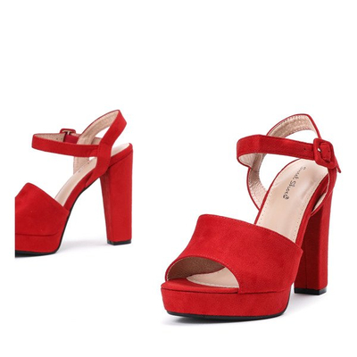 Red sandals on a high Pescina pole - Footwear 1