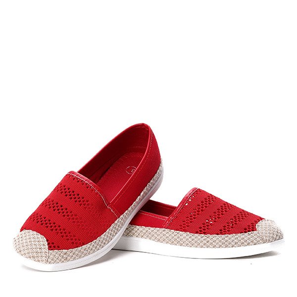 Czerwone espadryle Synnea - Obuwie