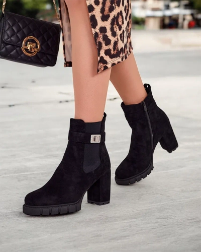 Royalfashion Women's block heel ankle boots Effo