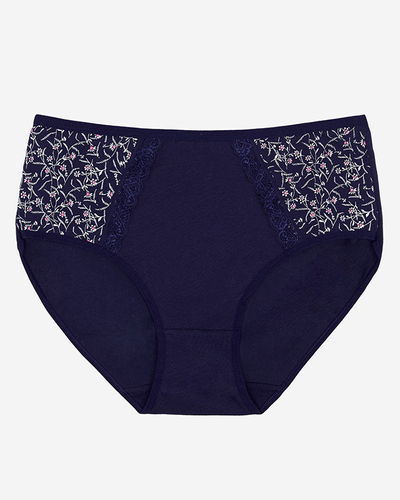 Женские трусы с принтом темно-синего цвета PLUS SIZE- Нижнее белье