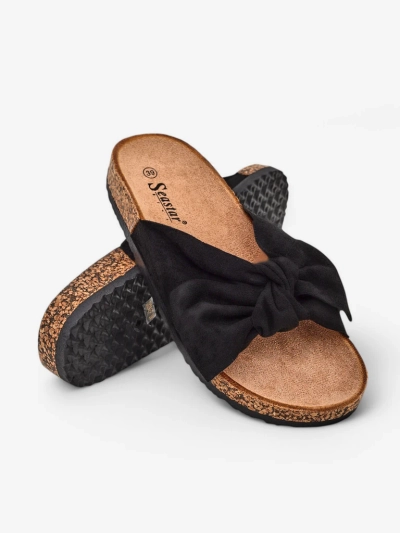 Royalfashion Women's flip-flops with a bow Efenny