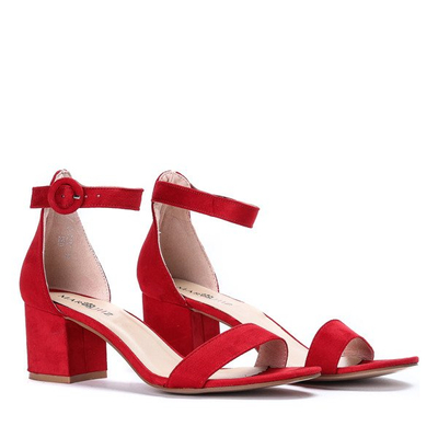 Red sandals on a post Madeleine - Footwear