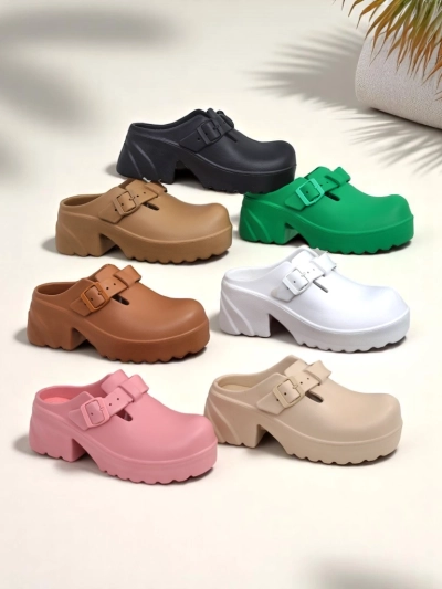 Royalfashion Women's rubber heeled sandals Voxones