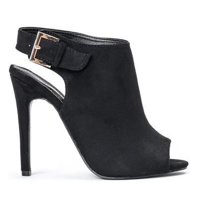 Black stiletto boots with cutouts Sava - Footwear