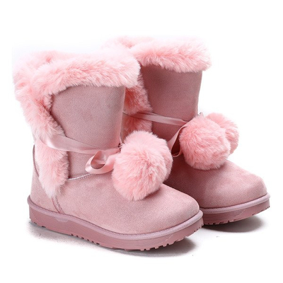 Pink Bobo snow boots with pompoms - Footwear