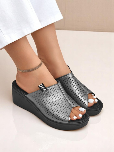 Royalfashion Women's Luna Wedge Heel Mules