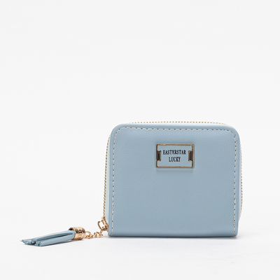 Blue small women's wallet with key ring - Accessories