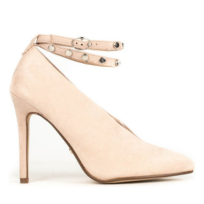 Beige pumps on a heel Malpas - Footwear