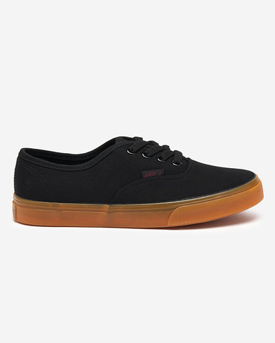 Women's black lace-up sneakers from Netera - Footwear