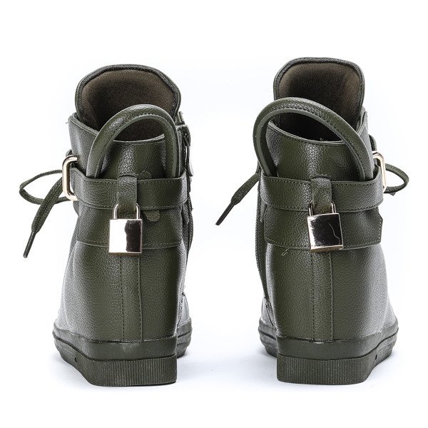 Green sneakers with an indoor wedge Sinnea - Footwear