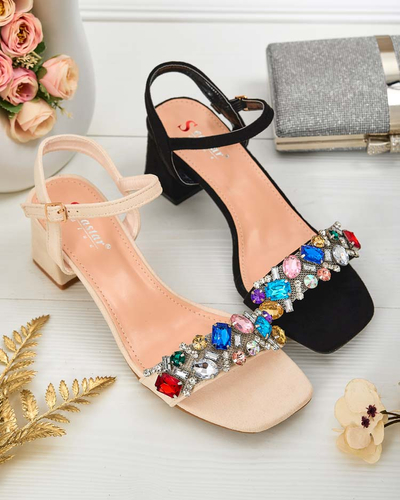 Royalfashion Женские сандалии на стойке с кристаллами Osdar