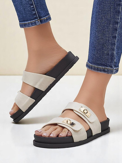 Royalfashion Women's sandals with decorative buckles Costes