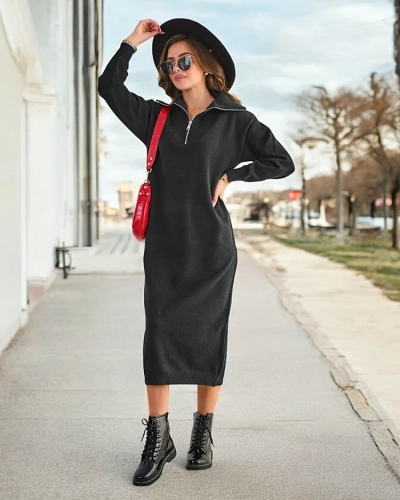 Royalfashion Sieviešu garais džemperkleita
