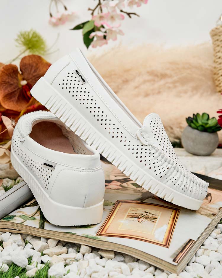 Royalfashion Женские кожаные мокасины Nafis