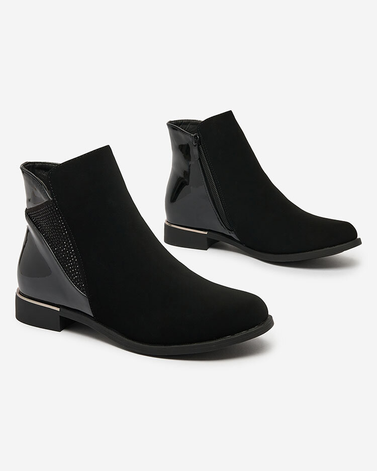 Royalfashion Black women's boots with zirconia Overlissa