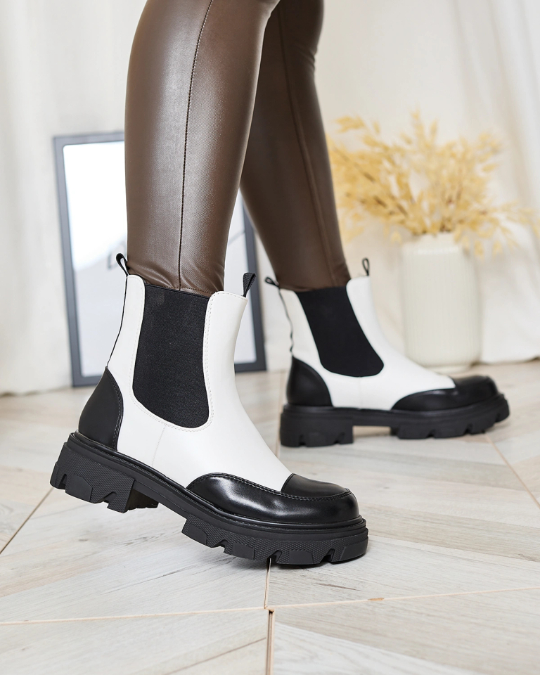 Royalfashion White sieviešu zābaki Userrus