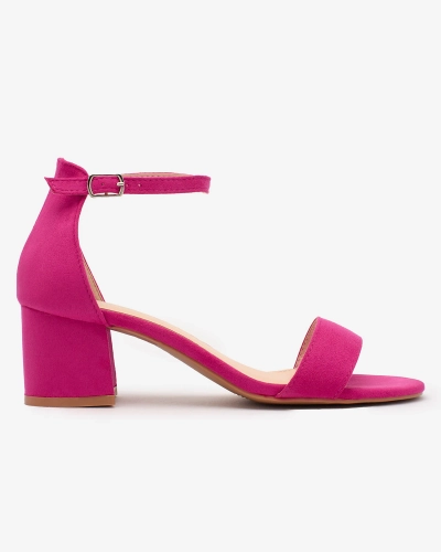 Royalfashion Фуксия женские сандалии на низкой шпильке Mesteri