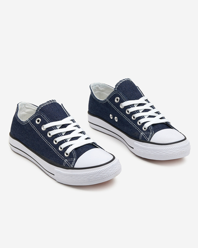OUTLET Navy blue women's sneakers a'la jeans Shah - Footwear