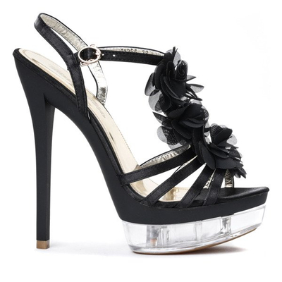 Черные сандалии Benitana на высоком каблуке - Обувь