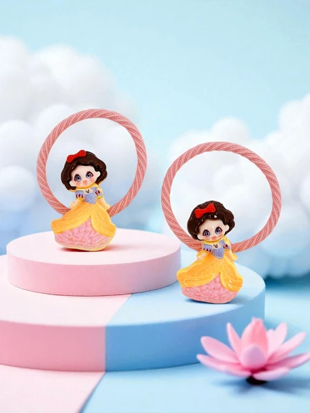 Hair ties with a princess motif