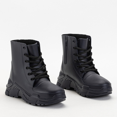 Navy blue women's boots a'la rubber boots Aiax - Footwear