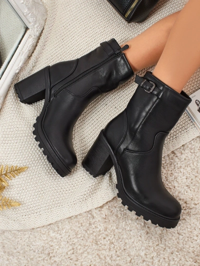 Women's Sylvarra Eco-Leather Heeled Ankle Boots