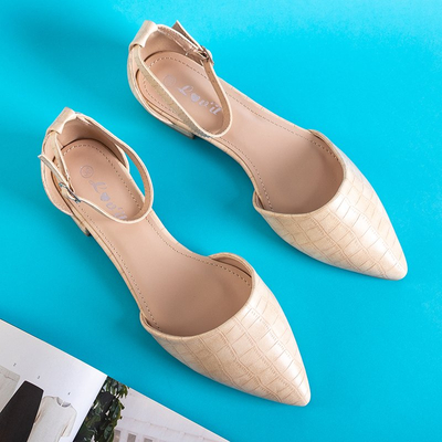 Beige women's flat-heeled ballerinas Wilena - Shoes