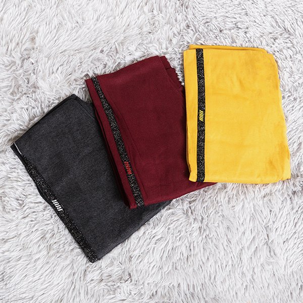 Dark gray women's leggings with stripes - Clothing