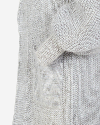 Women's Light Gray Soft Long Cardigan Sweater- Clothing